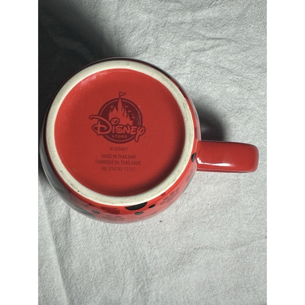 Disney 101 Dalmations Red Mug Puppy Design Coffee Cup Perfect Condition! - Picture 5 of 5